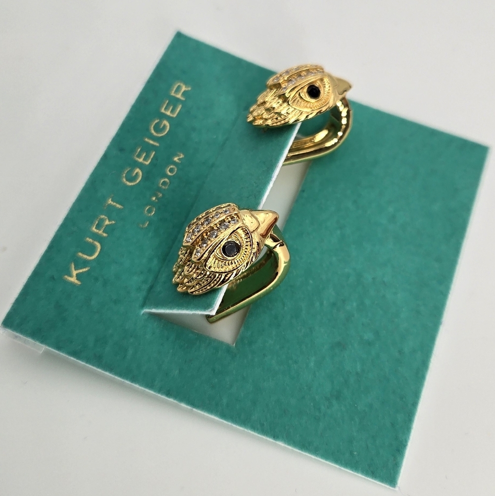 Kurt Geiger London Pavé Eagle Stud Post-Back Earrings - Picture 11 of 12